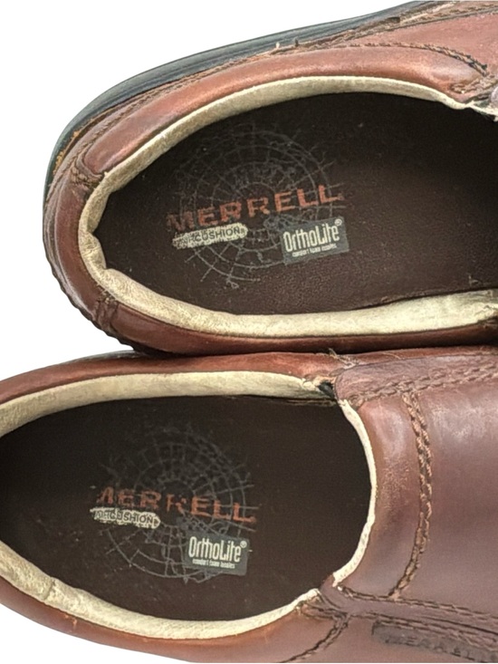 Men\'s Merrell Ortholite World Legend Brown Leather Slip-On Loafers Sz. 11.5 main image 12